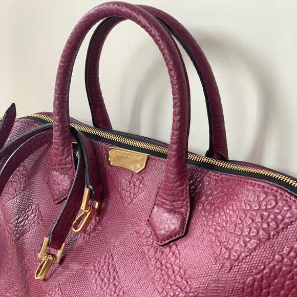 ❌SOLD❌ LNIB - BURBERRY CHECK LEATHER BAG - Picture 4 of 5